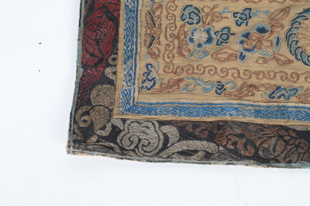 Antique Chinese Silk Embroidered Panel