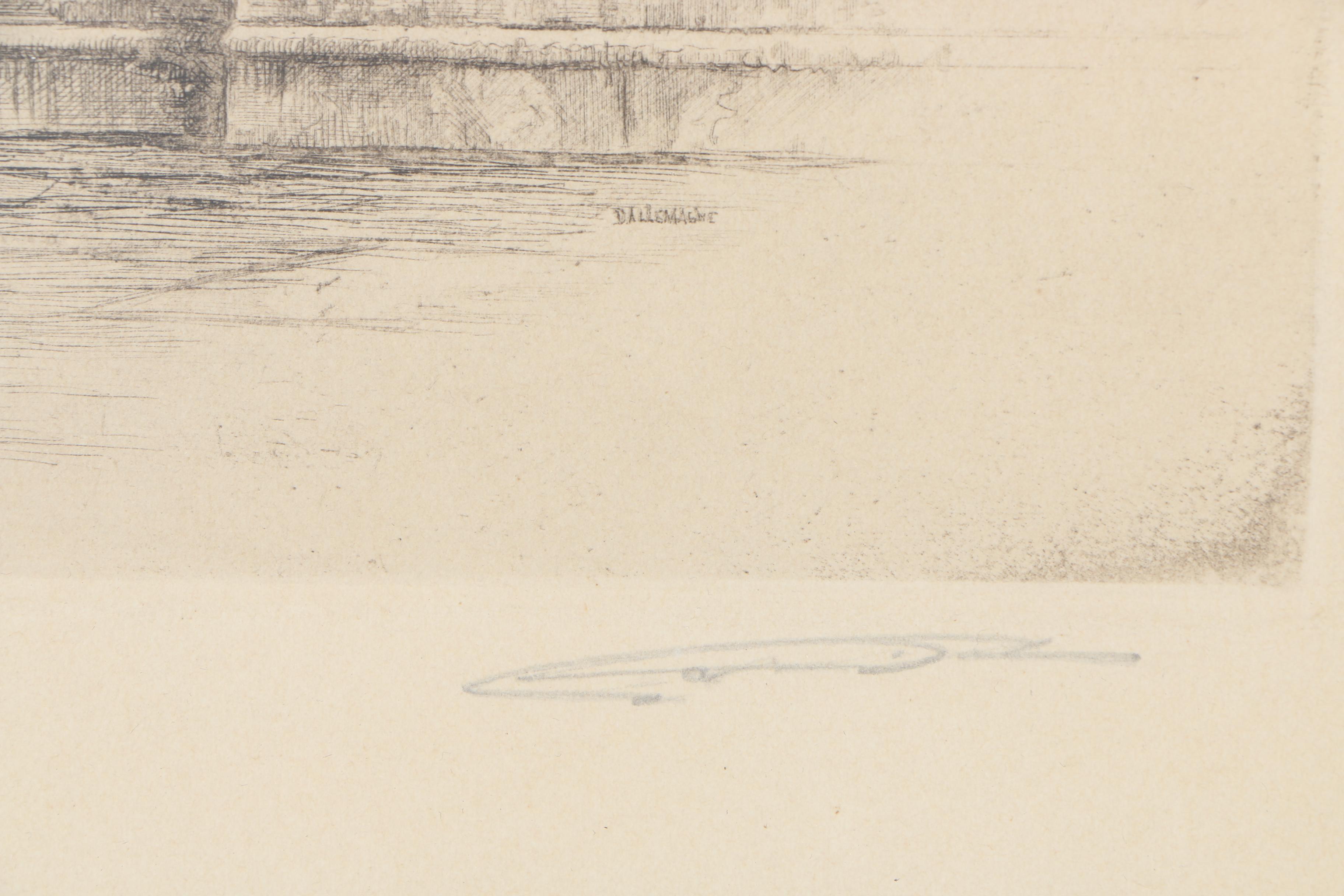 Aime Edmond d'Allemagne Etchings of Parisian Landmarks