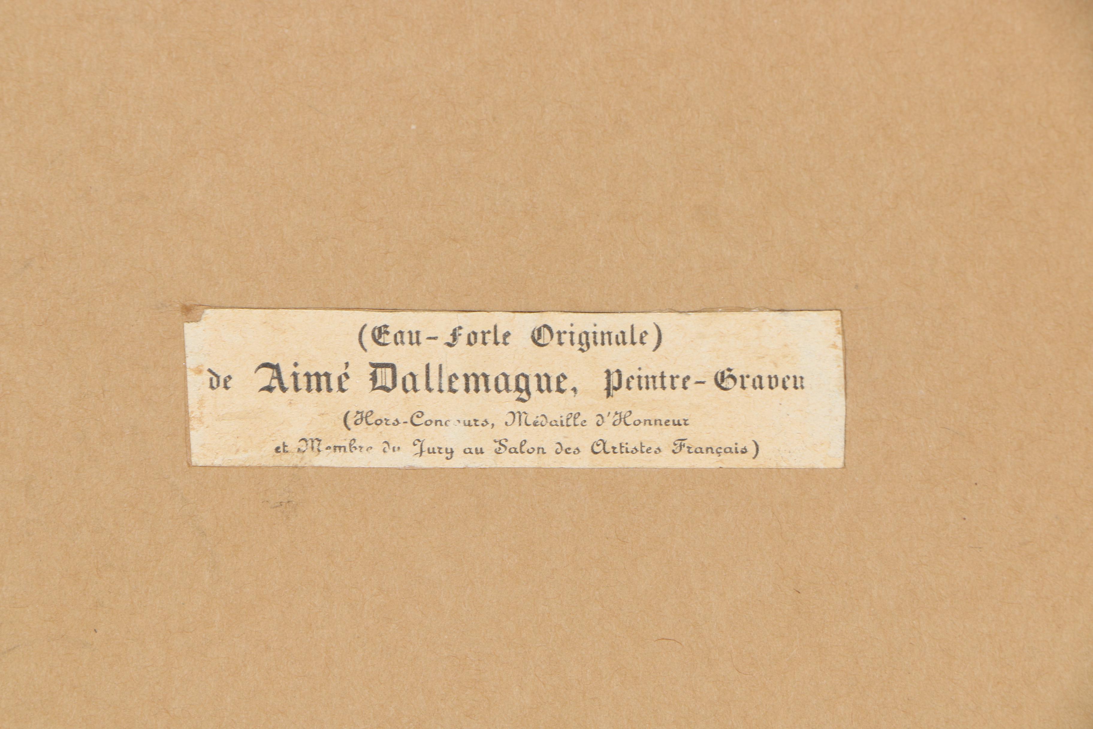 Aime Edmond d'Allemagne Etchings of Parisian Landmarks