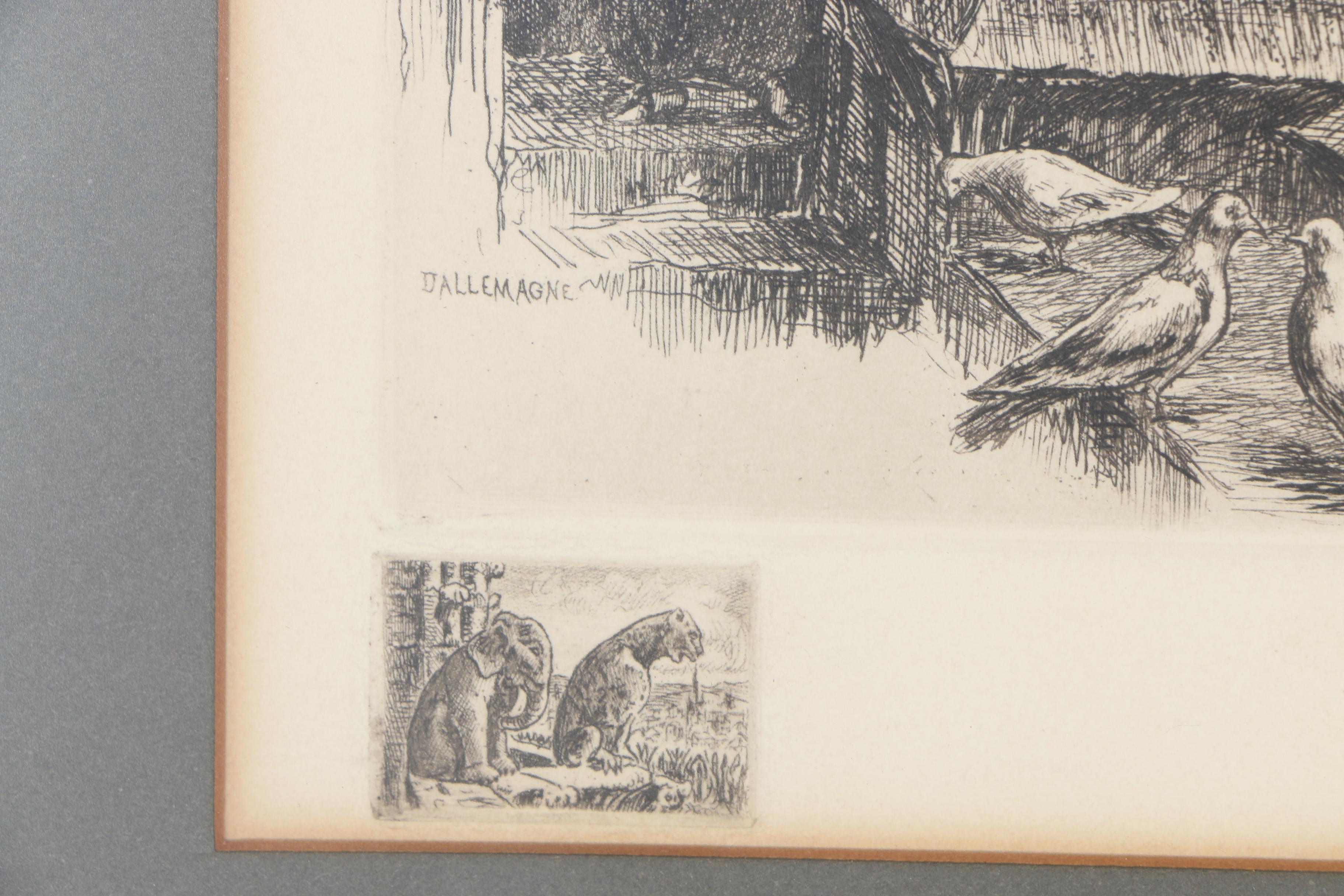 Aime Edmond d'Allemagne Etchings of Parisian Landmarks