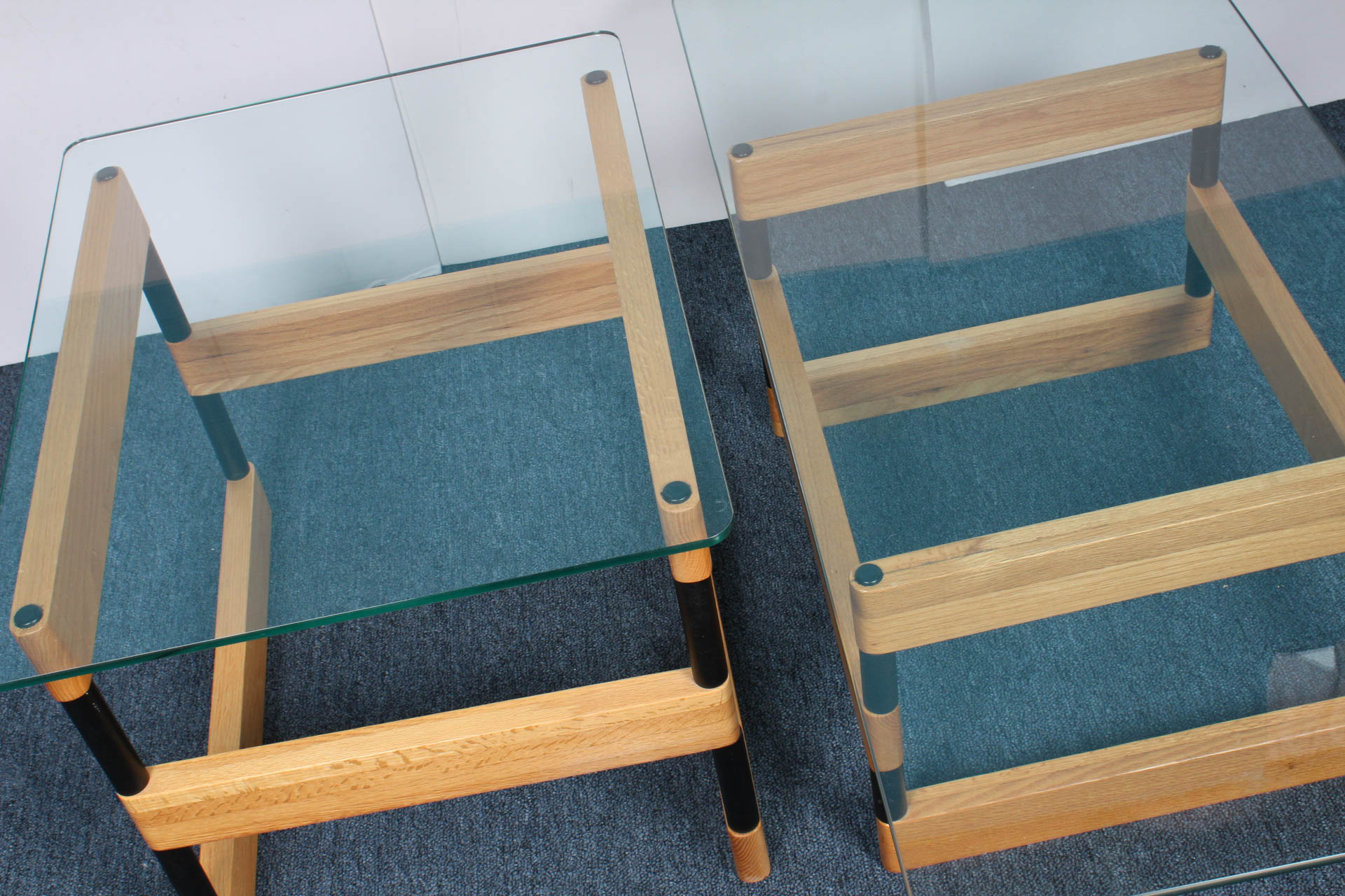 Contemporary Oak Table Pair