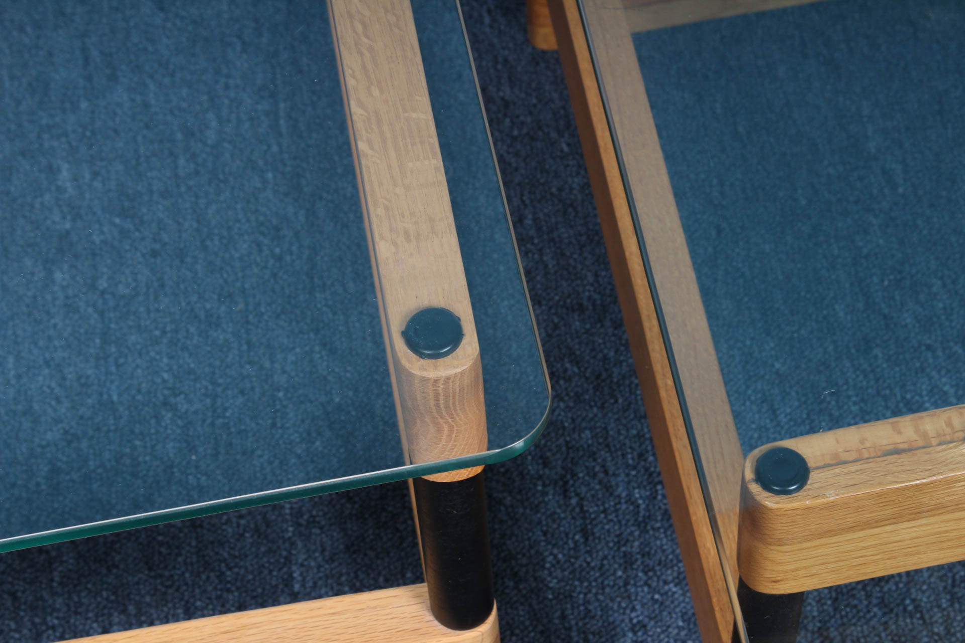 Contemporary Oak Table Pair