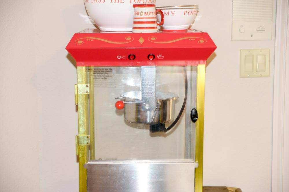 Vintage Style Popcorn Maker with Accessories