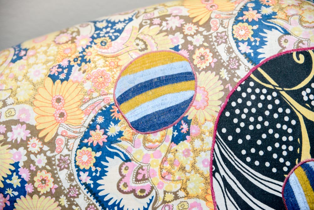 Colorful Floral Upholstered Loveseat