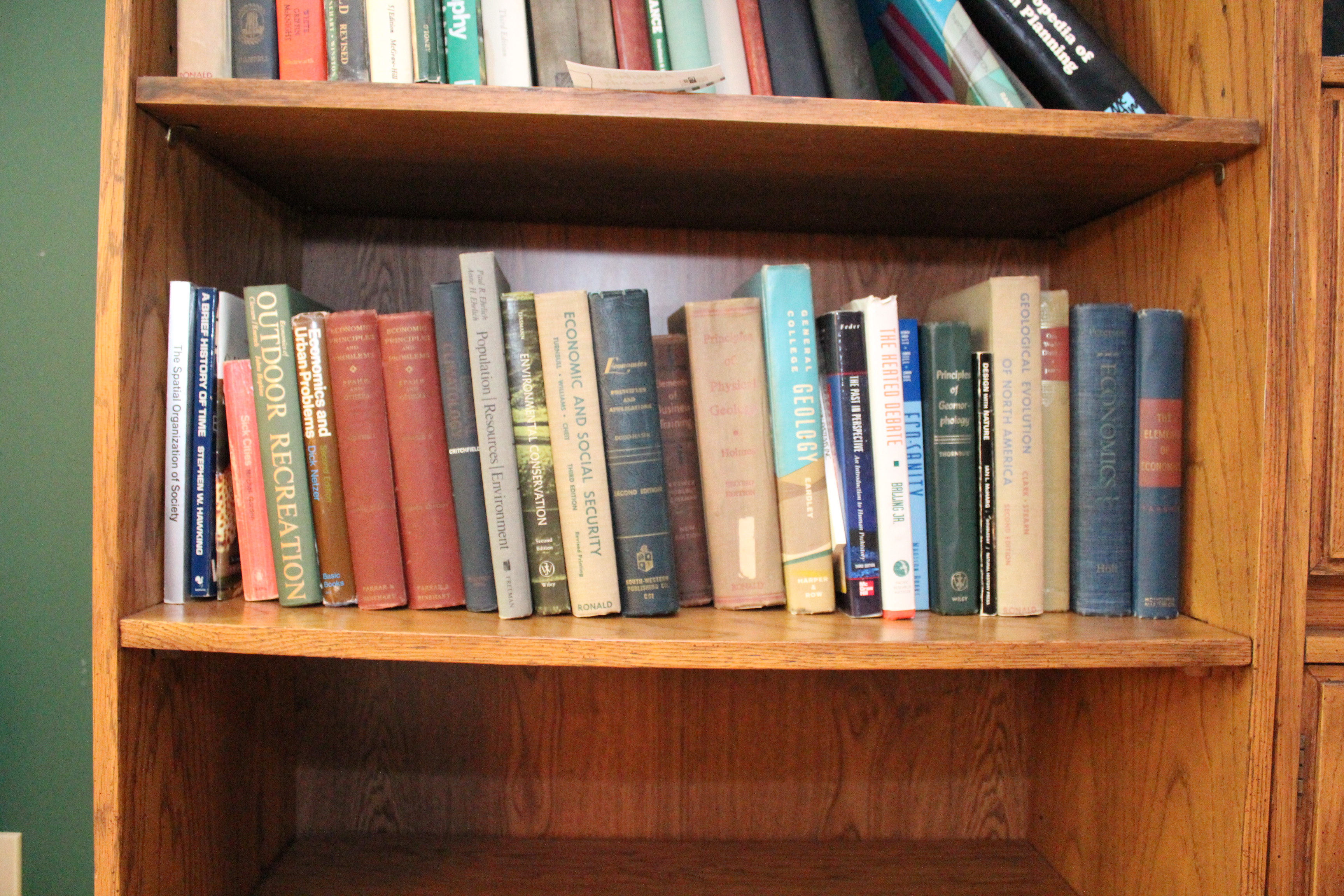 Assortment of Books on Economics, Environmental and Geology.