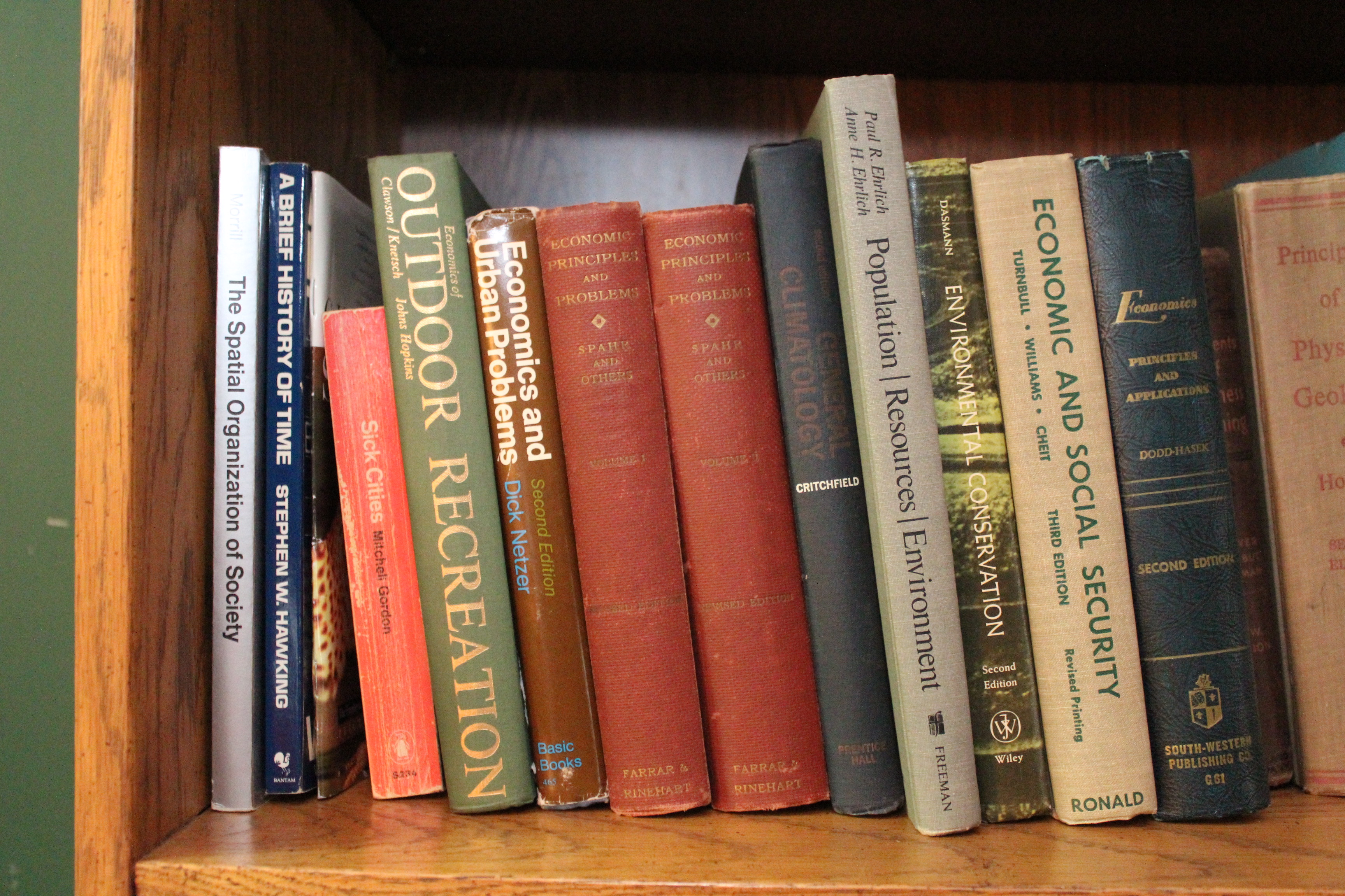 Assortment of Books on Economics, Environmental and Geology.