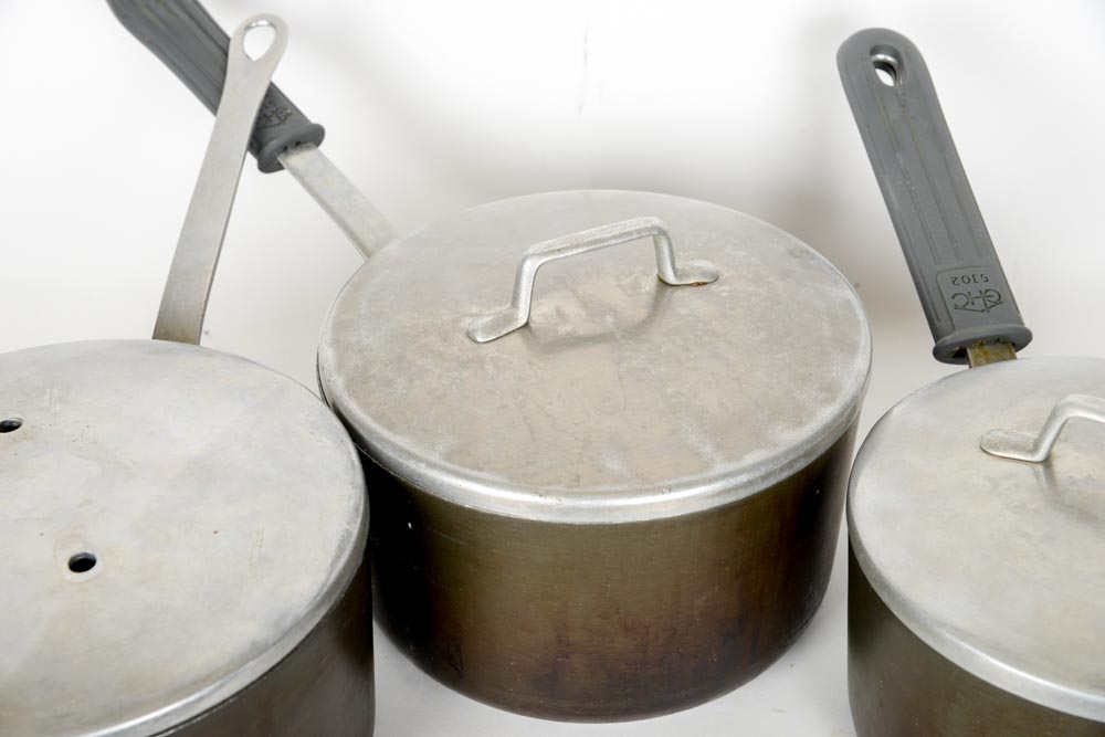 Set of Three Magnalite Pots