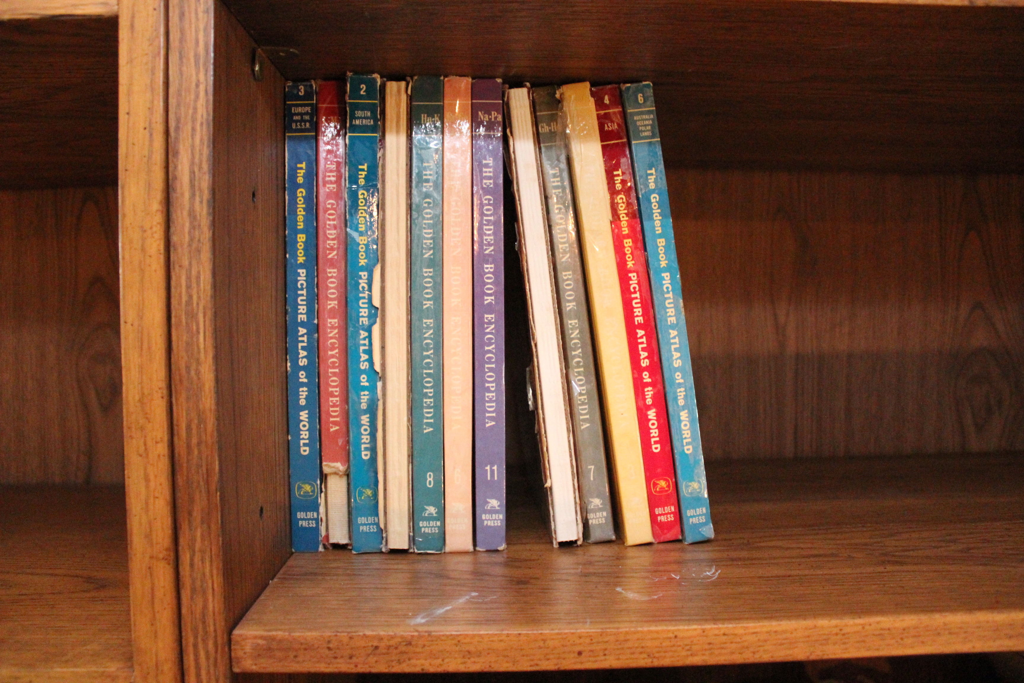 Collection of The Golden Book Encyclopedias and Atlases