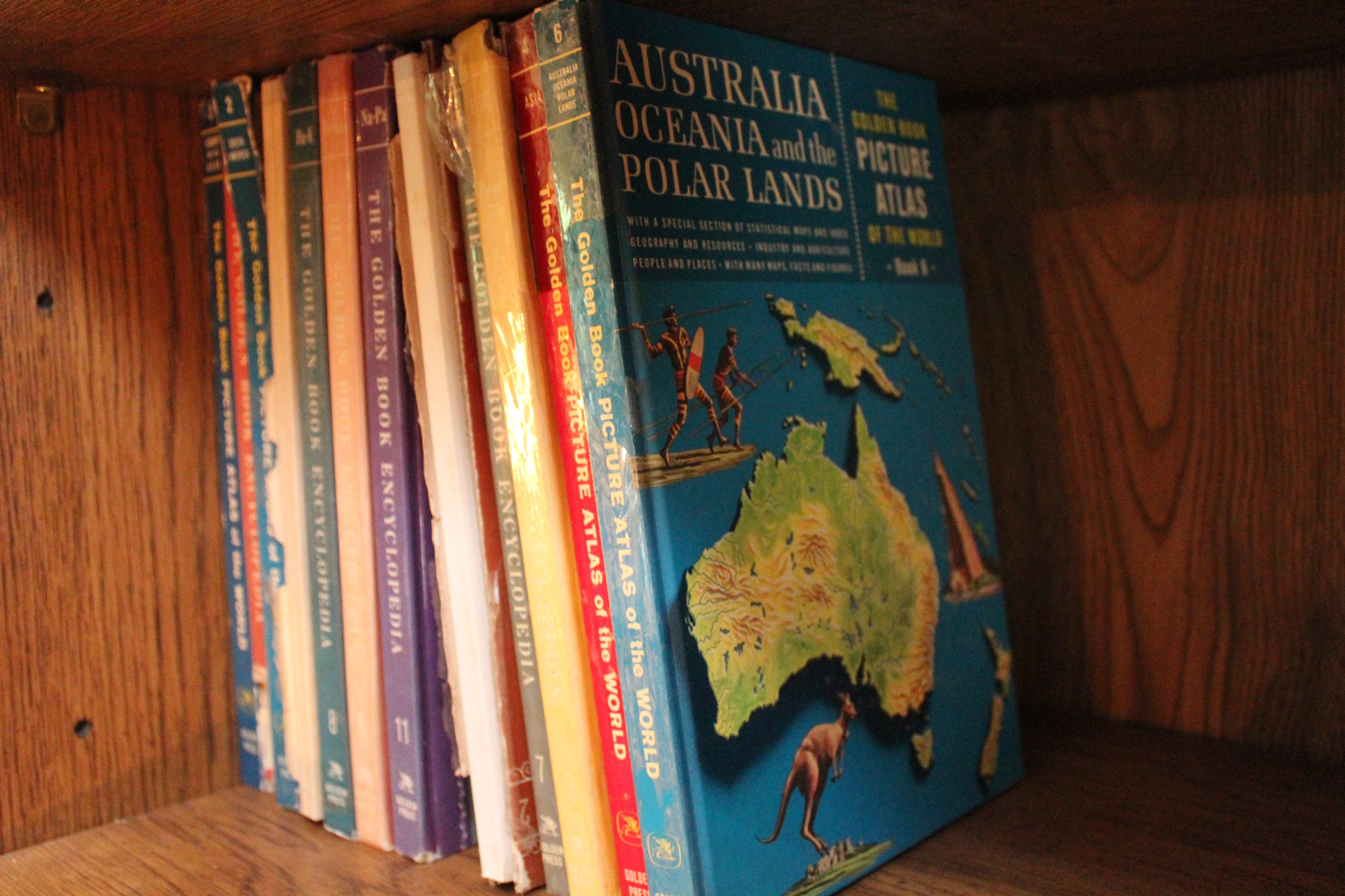 Collection of The Golden Book Encyclopedias and Atlases