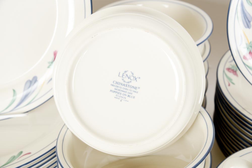 Lenox "Poppies on Blue" Chinastone Set