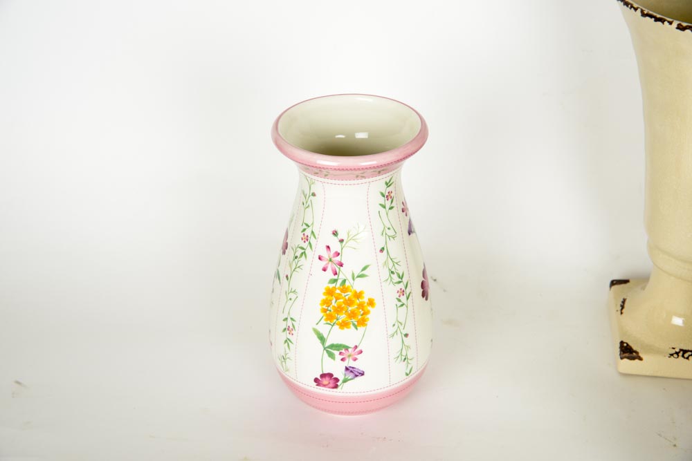 Assortment of Ceramic and Glass Vases