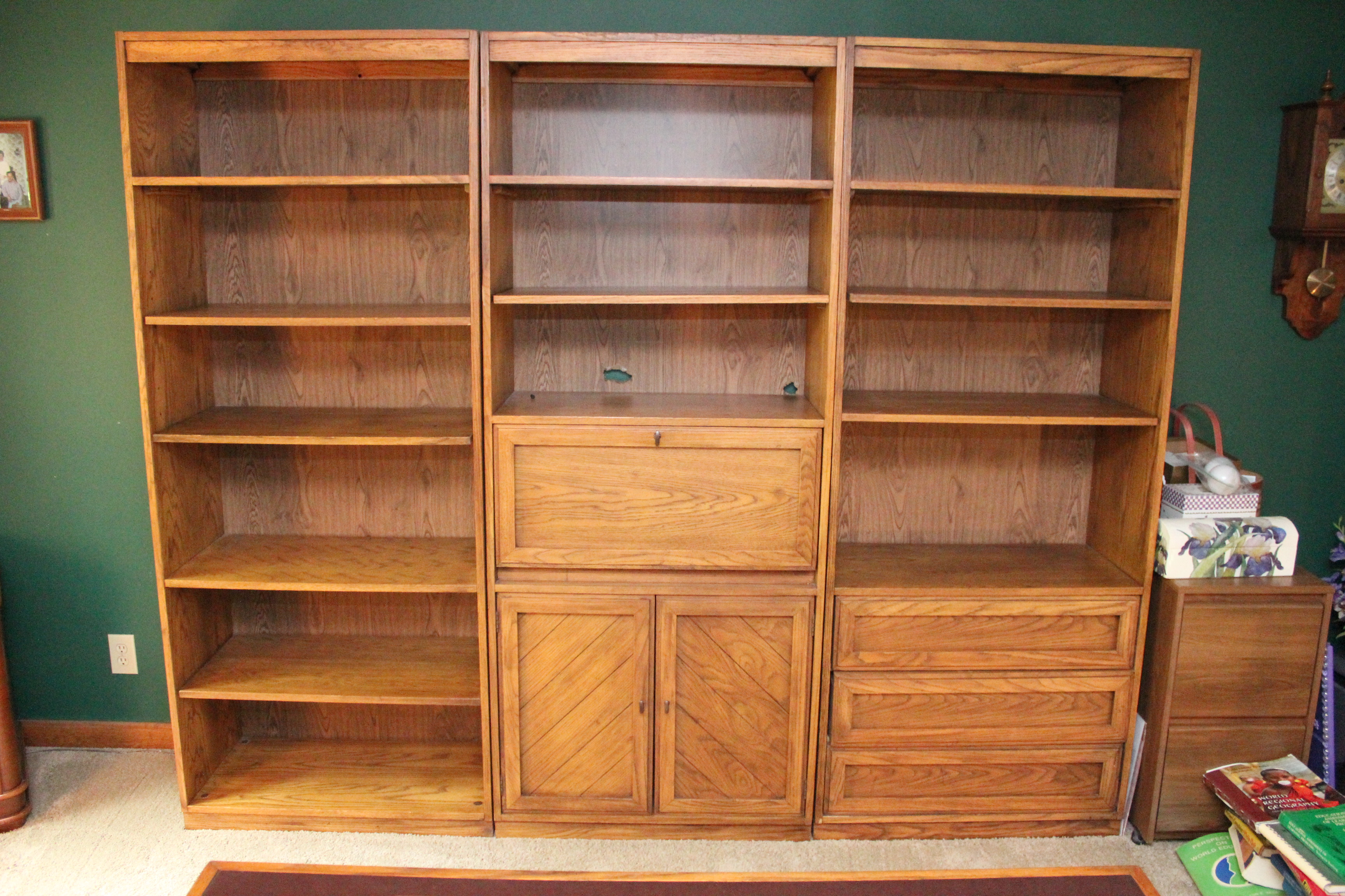 Collection of Three Wooden Bookshelves