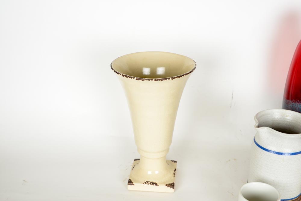 Assortment of Ceramic and Glass Vases
