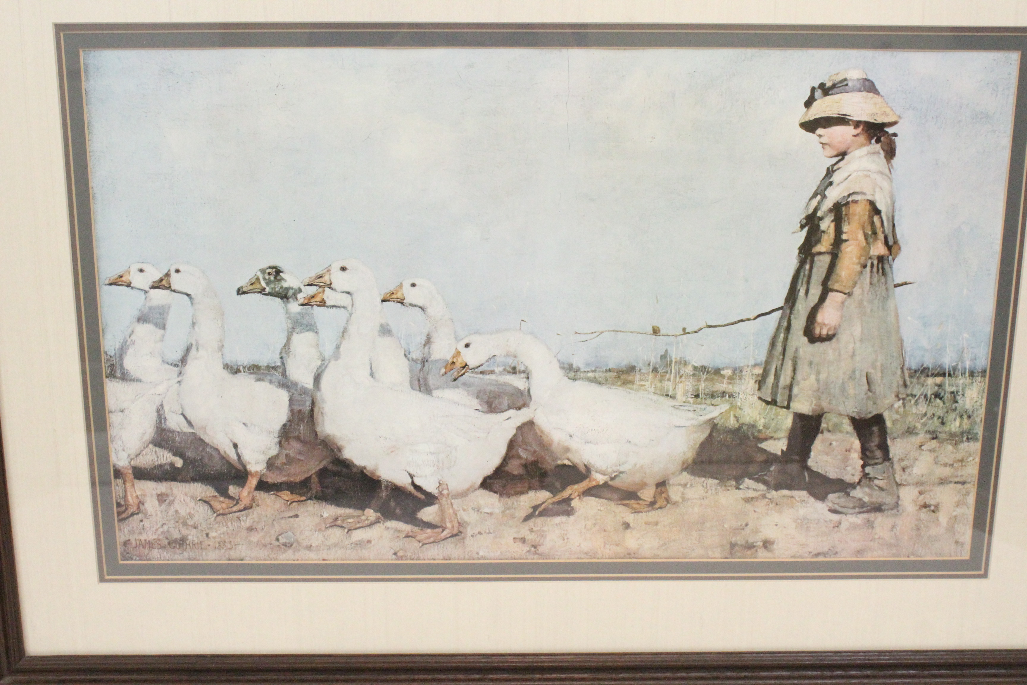 After James Guthrie Offset Lithograph "To Pastures New"