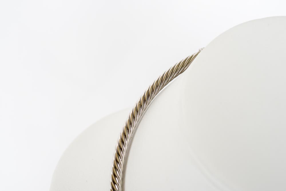 Silver and Gold Tone Necklace and Earrings