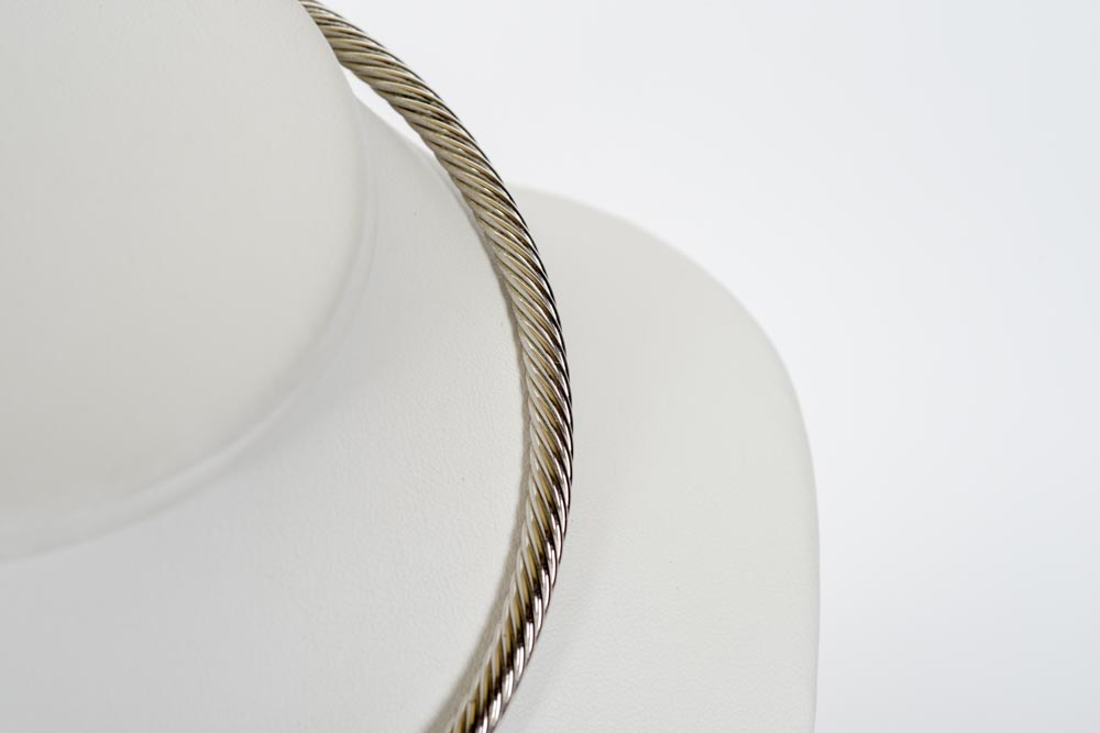 Silver and Gold Tone Necklace and Earrings