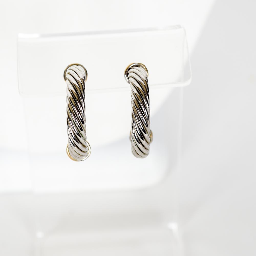 Silver and Gold Tone Necklace and Earrings