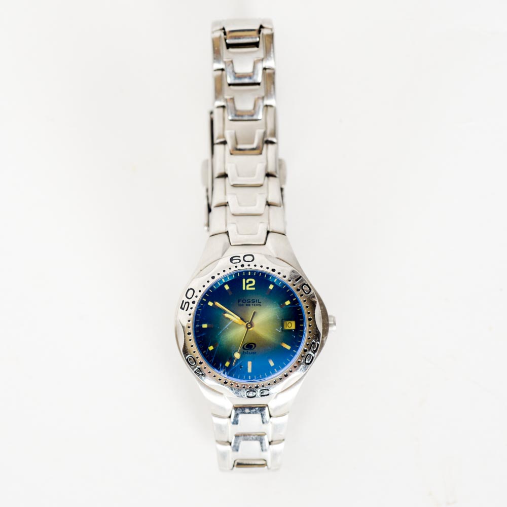 Fossil Blue Stainless Steel Watch