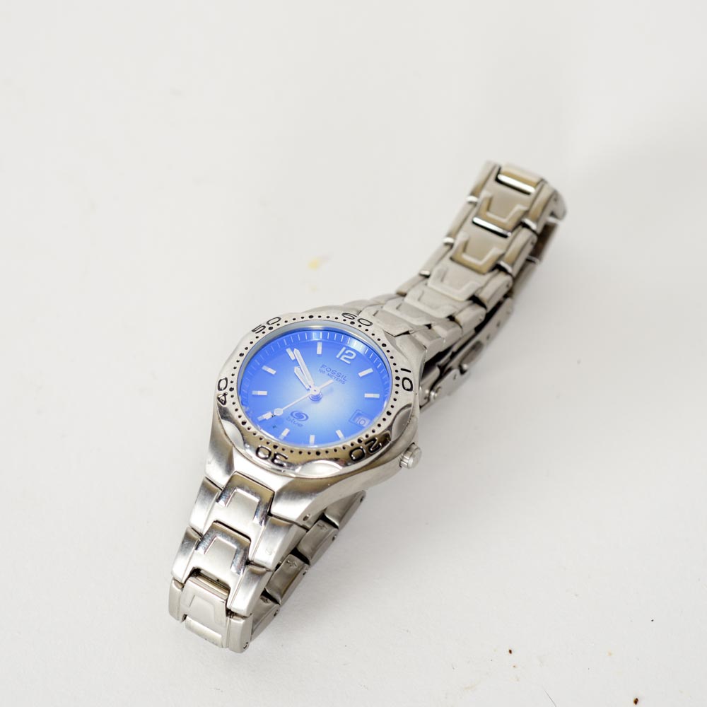 Fossil Blue Stainless Steel Watch
