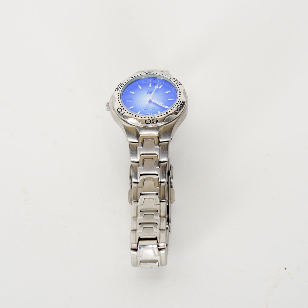Fossil Blue Stainless Steel Watch