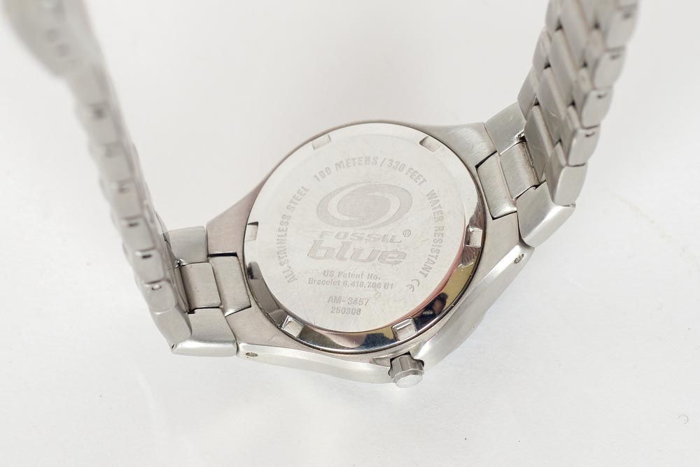 Fossil Blue Stainless Steel Watch