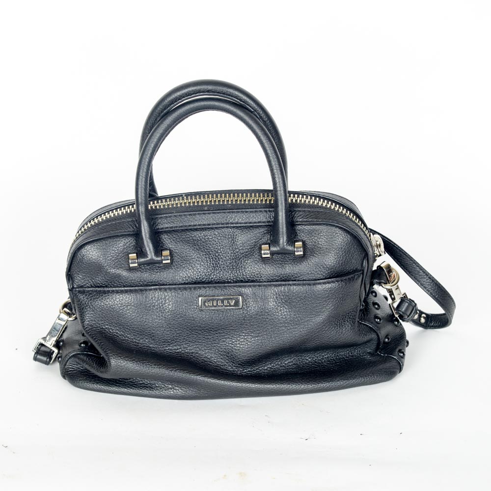 Milly Black Leather Handbag