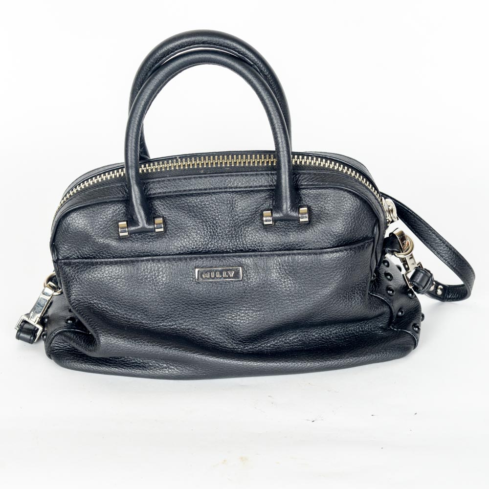 Milly Black Leather Handbag