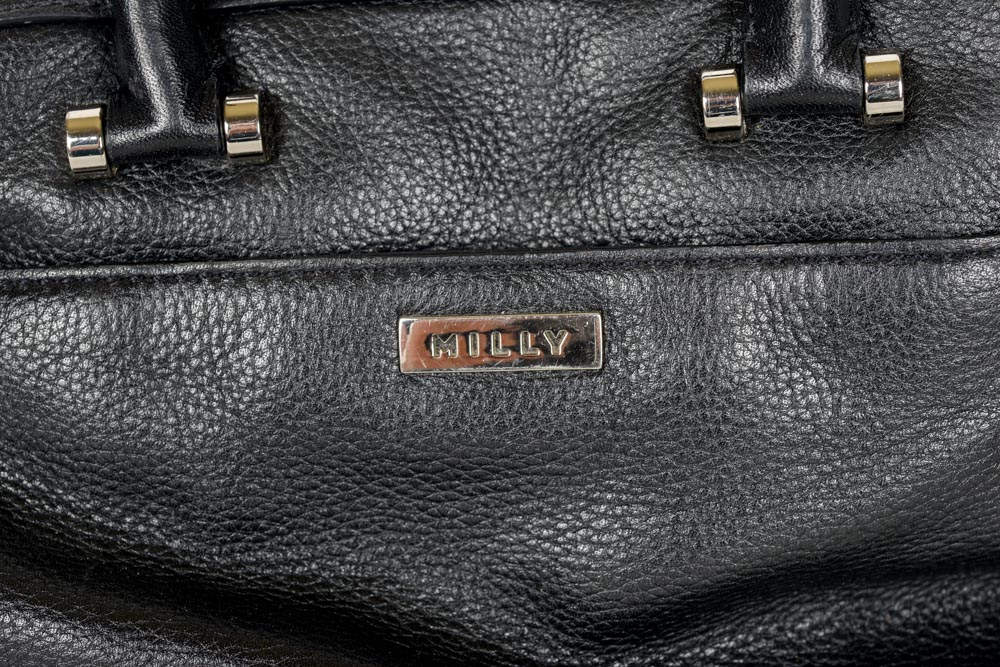 Milly Black Leather Handbag