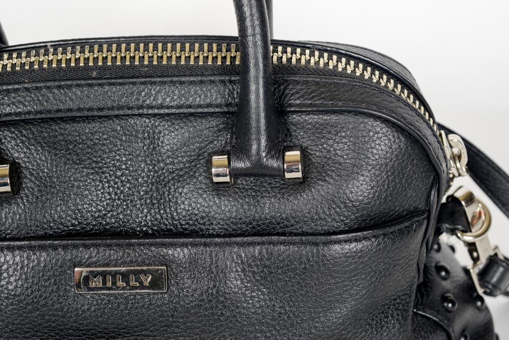 Milly Black Leather Handbag