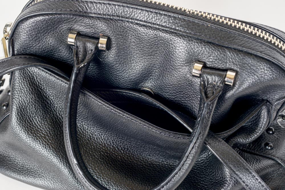 Milly Black Leather Handbag