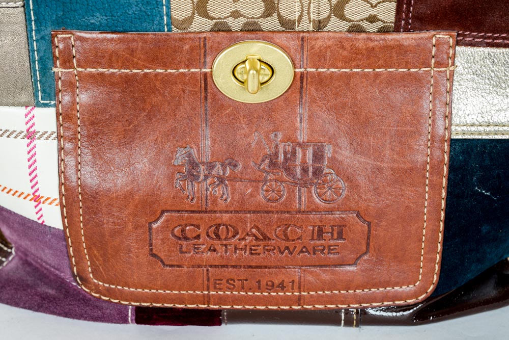 Coach Holiday Patchwork Tote