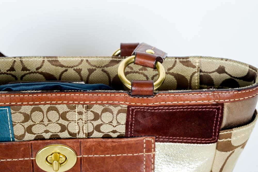 Coach Holiday Patchwork Tote