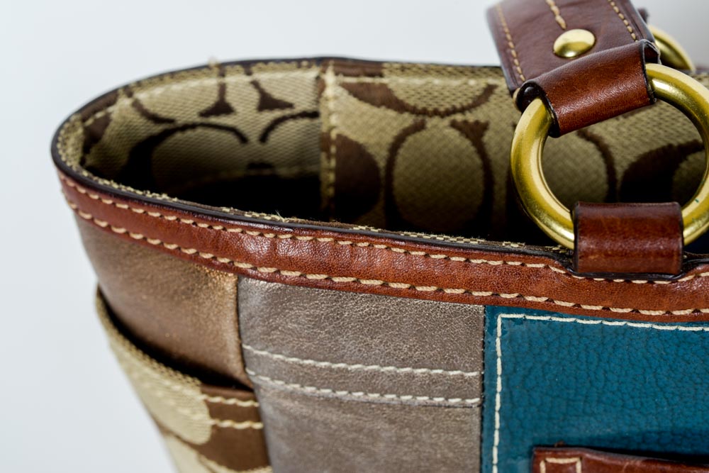 Coach Holiday Patchwork Tote