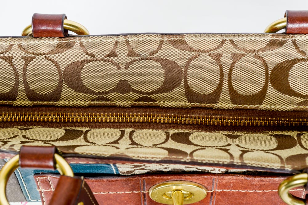 Coach Holiday Patchwork Tote