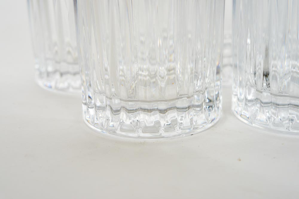 Ten Heavy Leaded Crystal Glasses