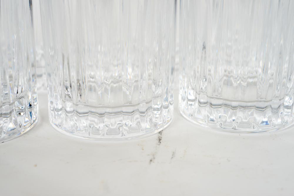 Ten Heavy Leaded Crystal Glasses