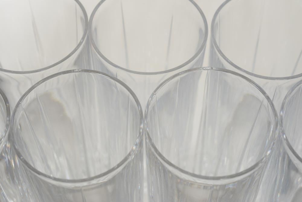 Ten Heavy Leaded Crystal Glasses