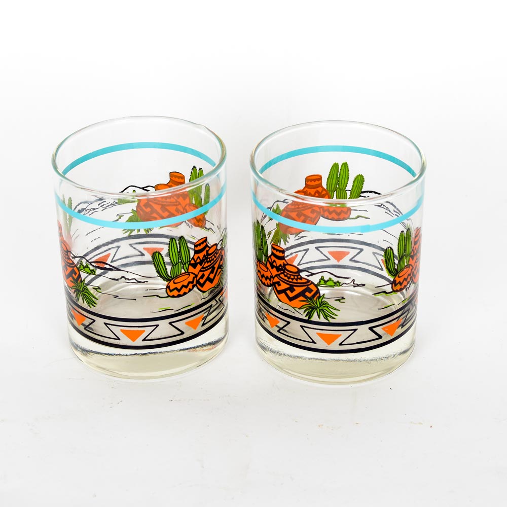Pair of Vintage Southwestern Tumblers
