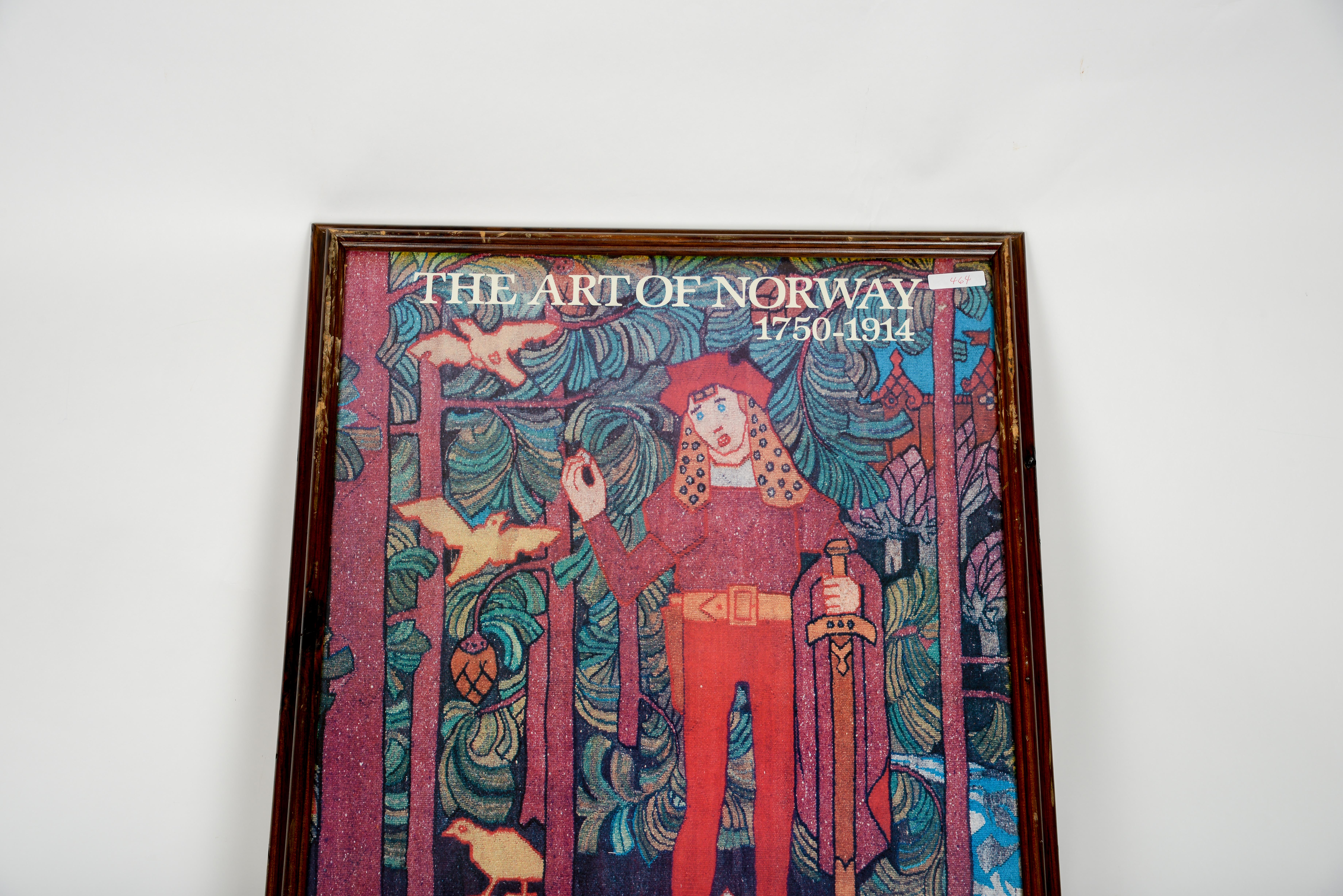 Framed "The Art of Norway" Exhibit Poster