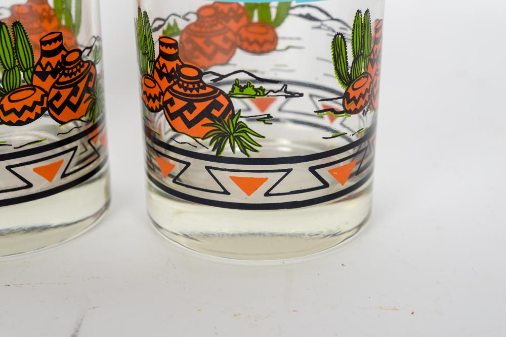 Pair of Vintage Southwestern Tumblers
