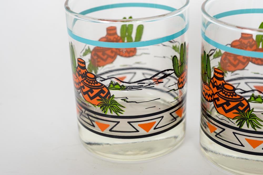 Pair of Vintage Southwestern Tumblers