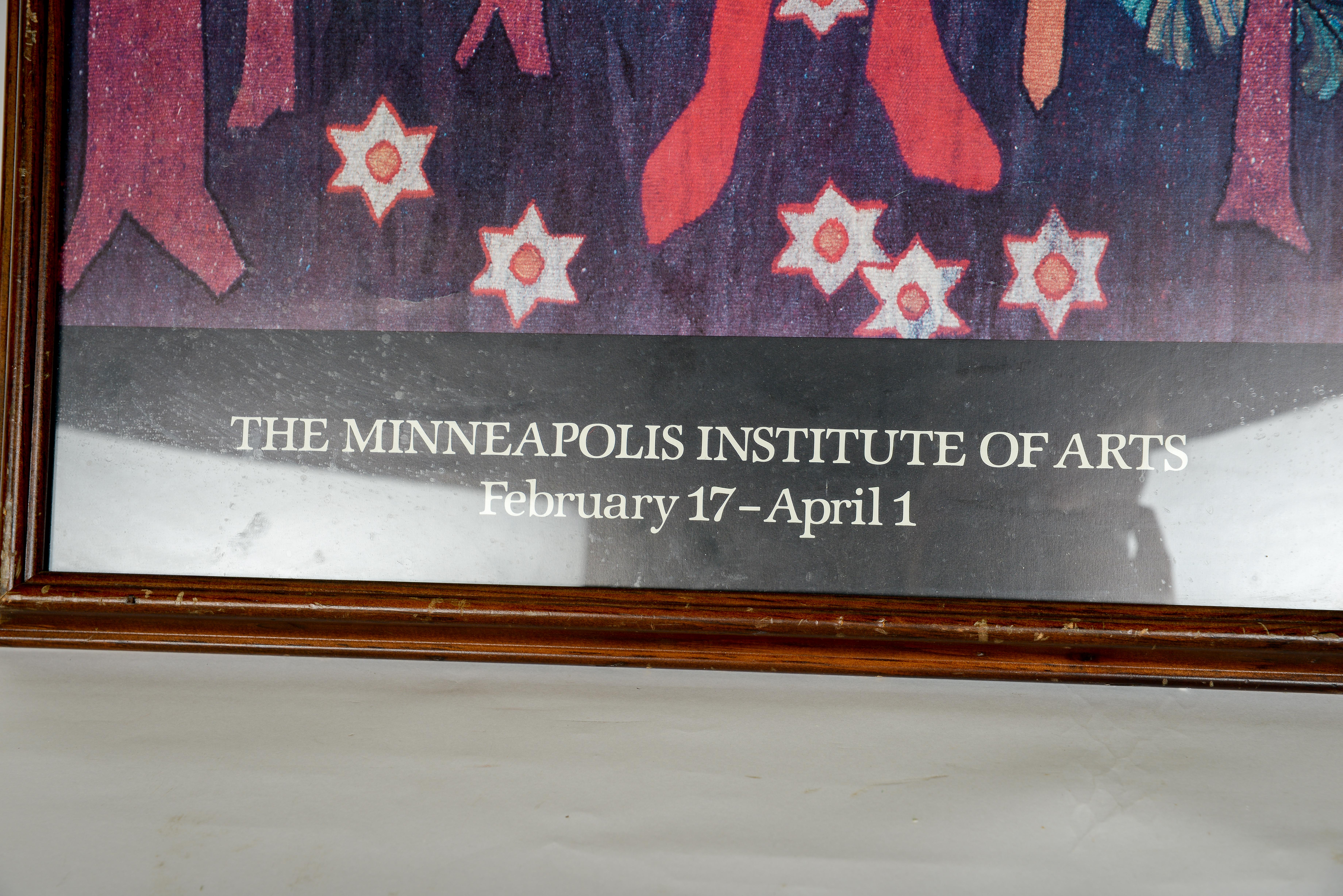 Framed "The Art of Norway" Exhibit Poster