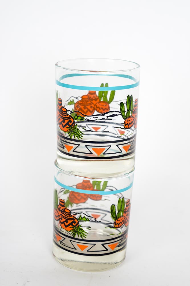 Pair of Vintage Southwestern Tumblers