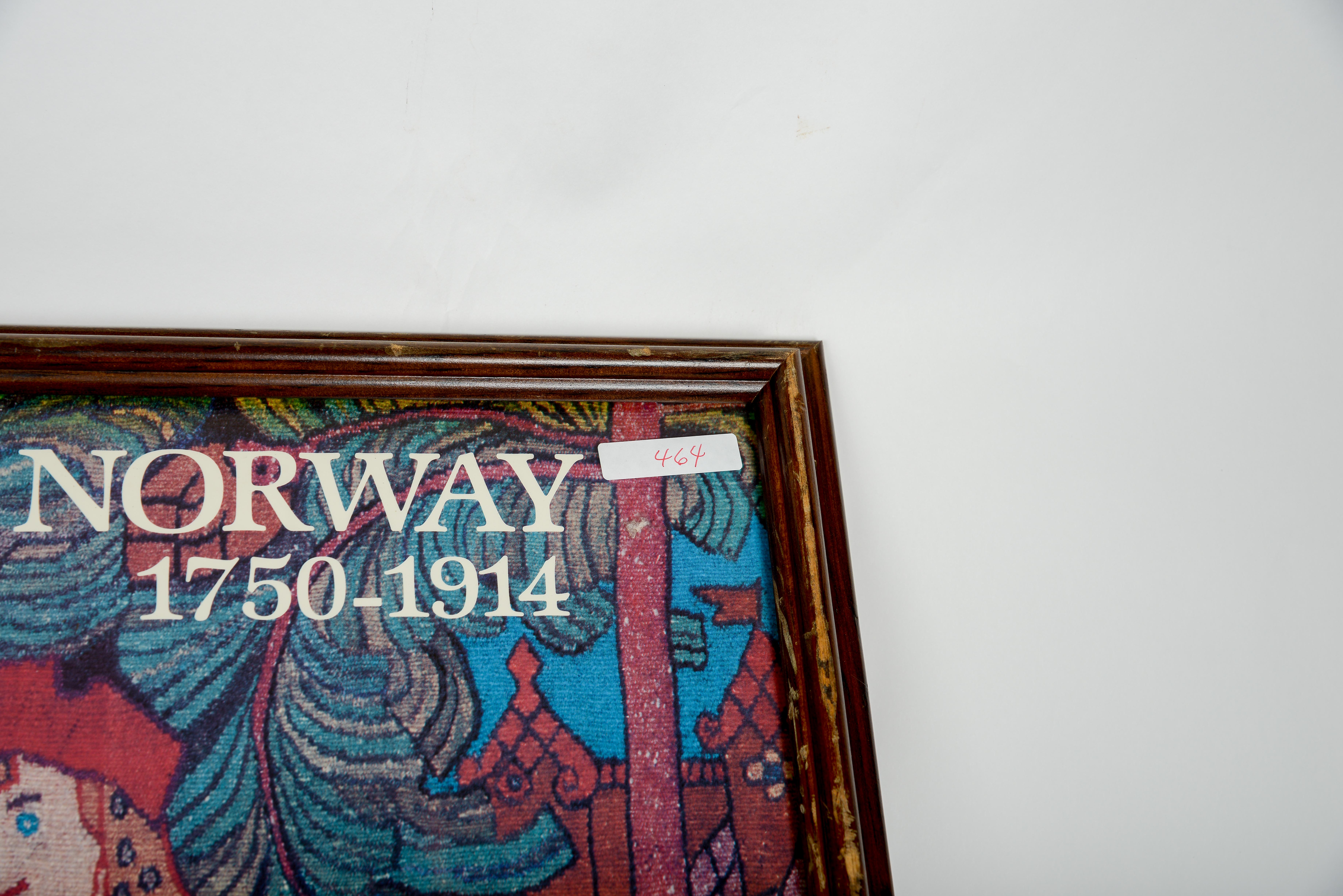 Framed "The Art of Norway" Exhibit Poster