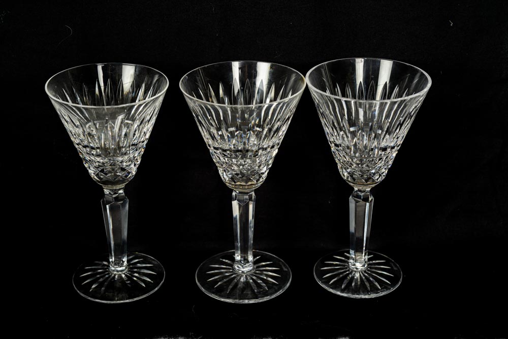 Set of  Waterford "Maeve" Crystal Wine Glasses