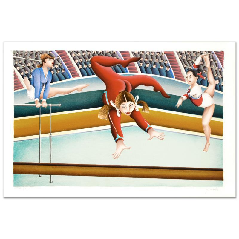 Yuval Mahler Limited Edition Lithograph "Gymnast"