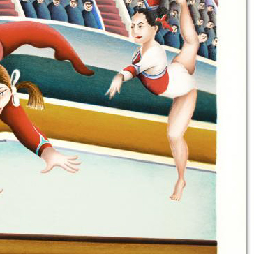 Yuval Mahler Limited Edition Lithograph "Gymnast"
