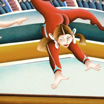 Yuval Mahler Limited Edition Lithograph "Gymnast"