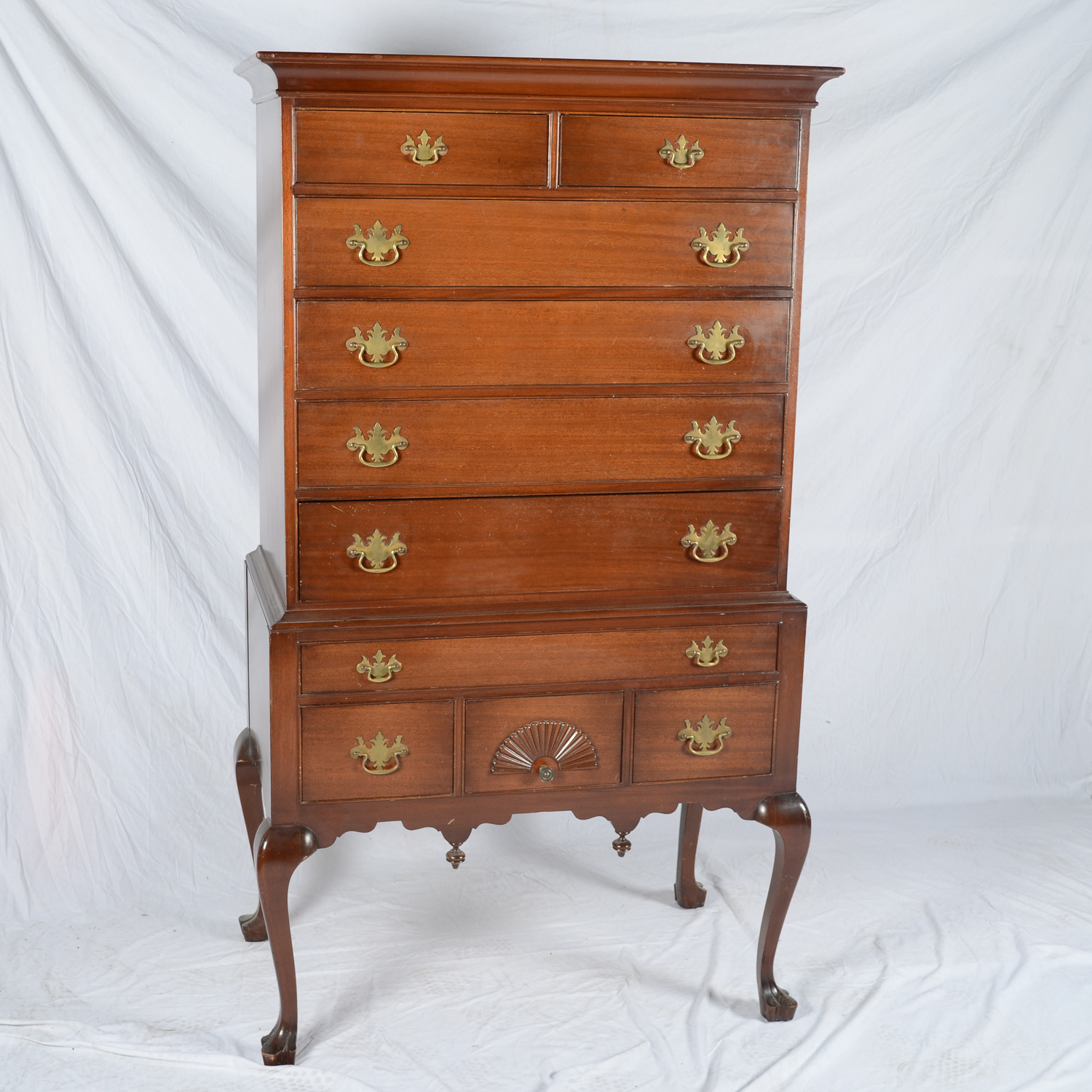 Federal Style Highboy With Butlers Secretary by Henkel Harris