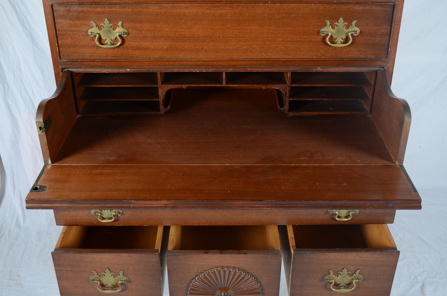 Federal Style Highboy With Butlers Secretary by Henkel Harris